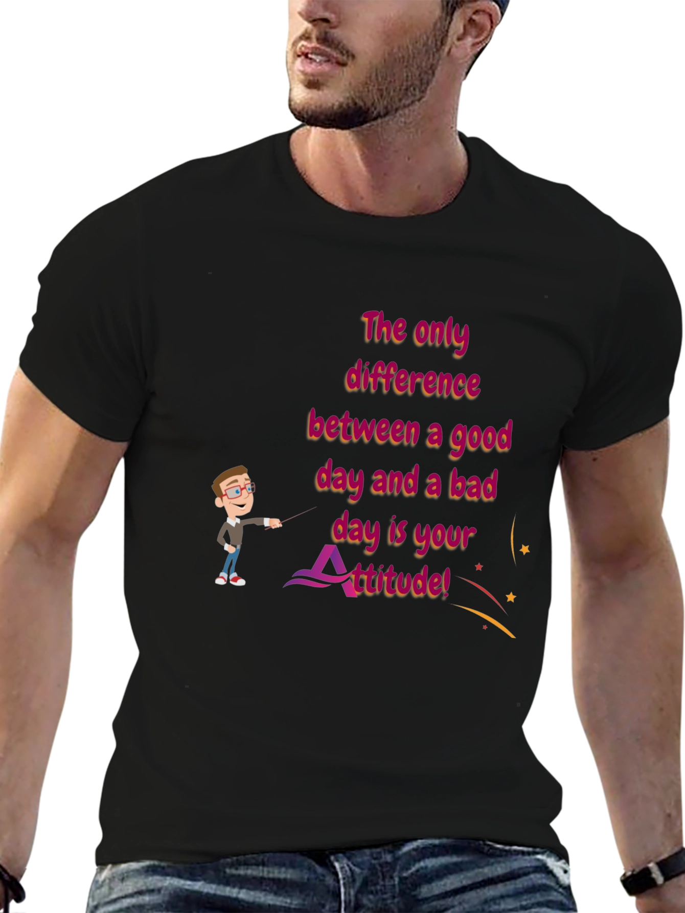 Attitude Graphic T-Shirt - Good Day Bad Day