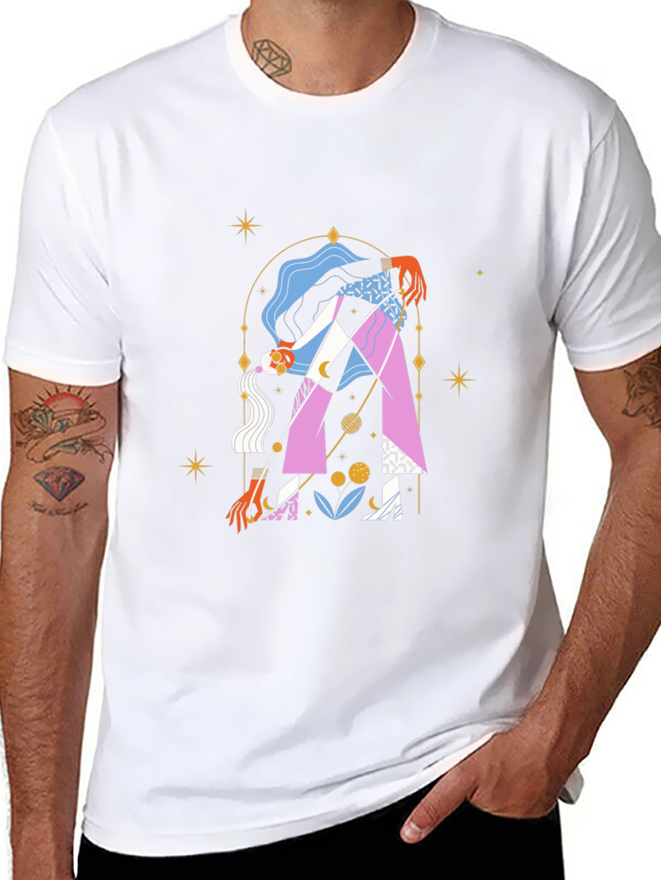 Abstract Graphic Tee - Unique Artistic Design