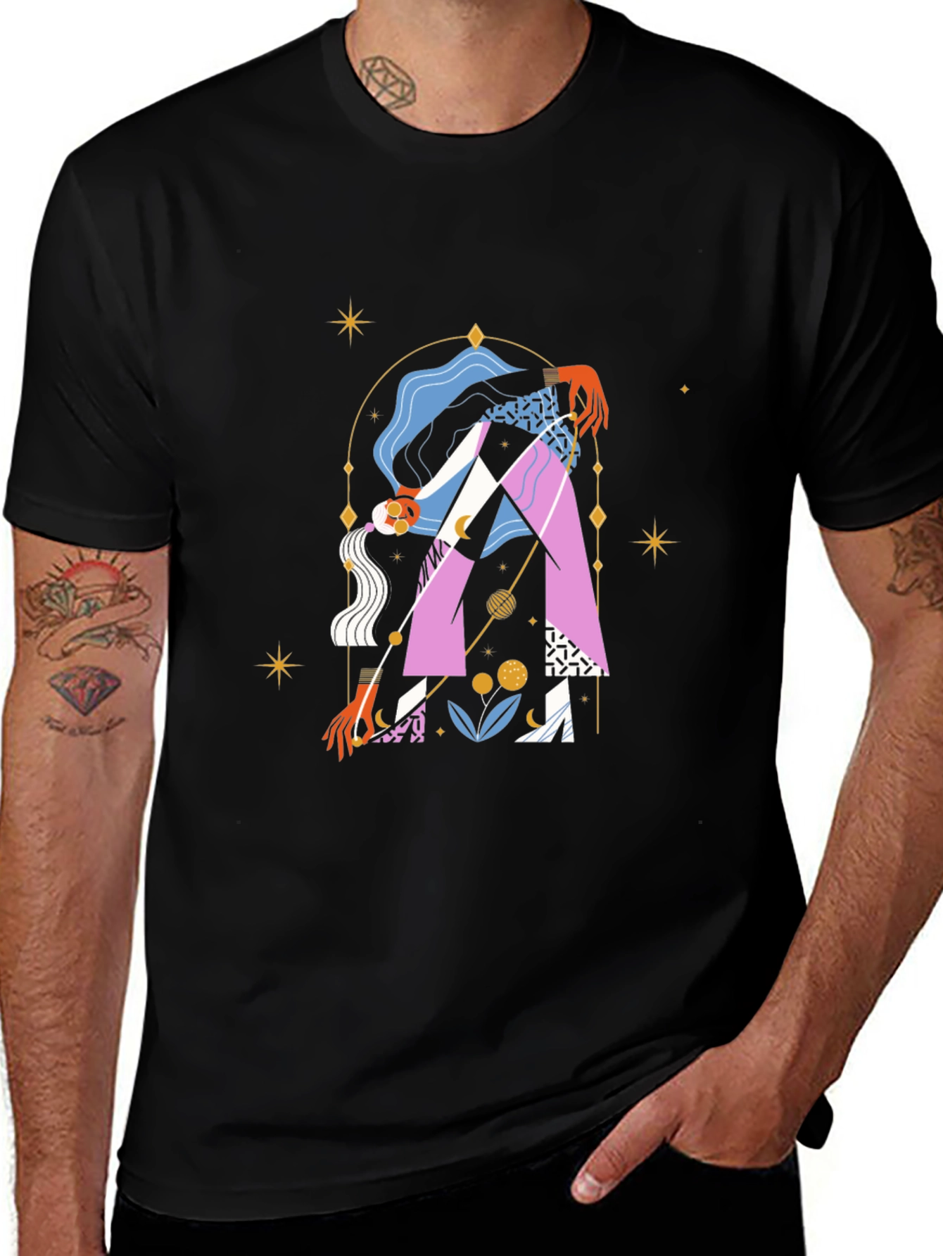Abstract Graphic Tee - Unique Artistic Design