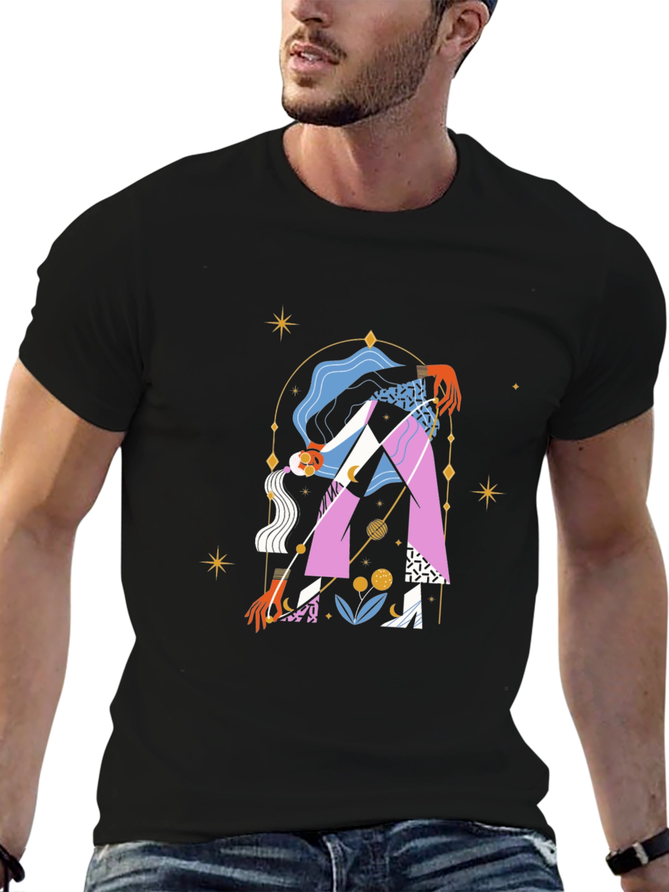 Abstract Graphic Tee - Unique Artistic Design