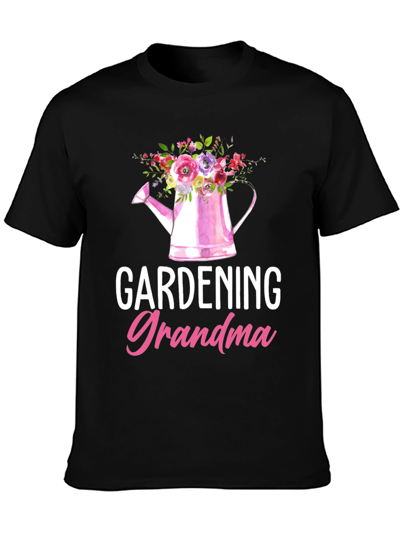 Gardening Grandma T-Shirt - Floral Watering Can Design