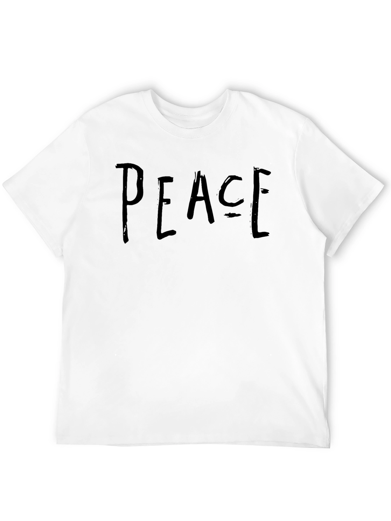 Peace Graphic Black T-Shirt Casual Wear