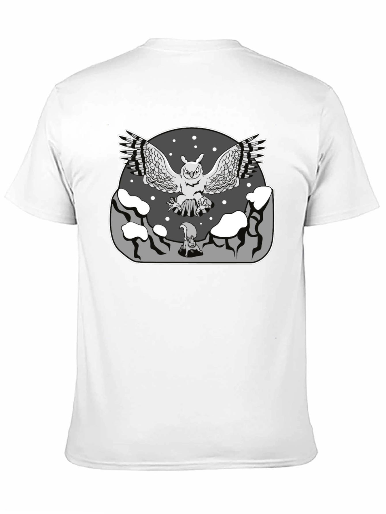 Owl vs Squirrel Graphic T-Shirt
