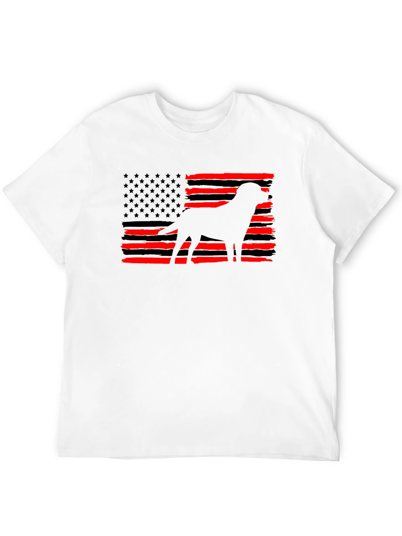 American Flag Dog T-Shirt