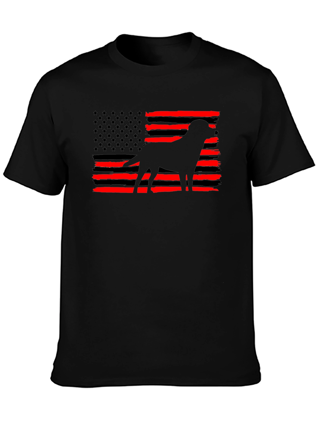 American Flag Dog T-Shirt