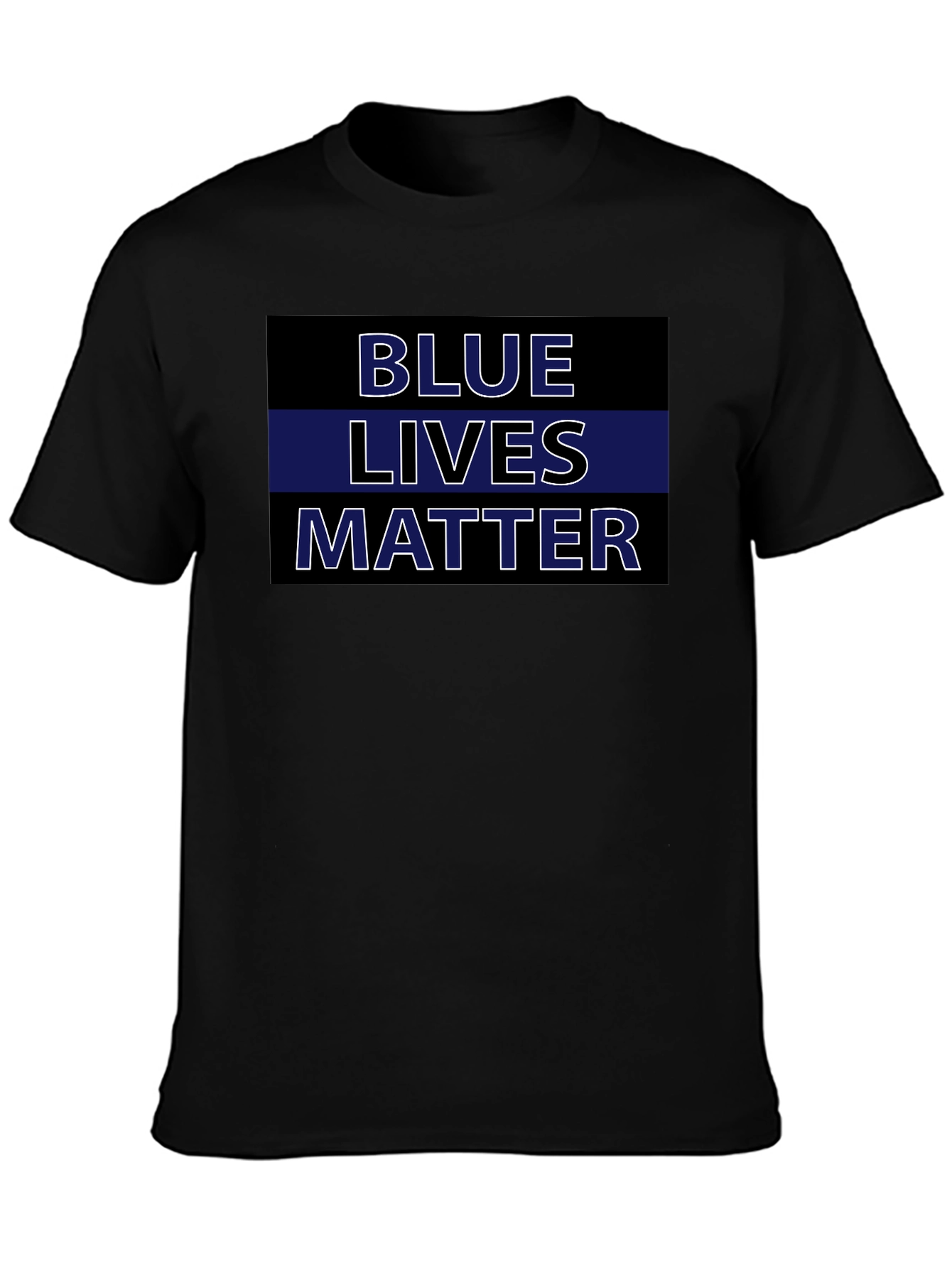 Blue Lives Matter T-Shirt - Black
