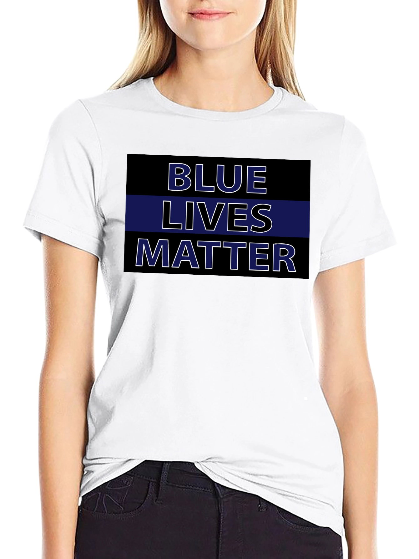 Blue Lives Matter T-Shirt - Black