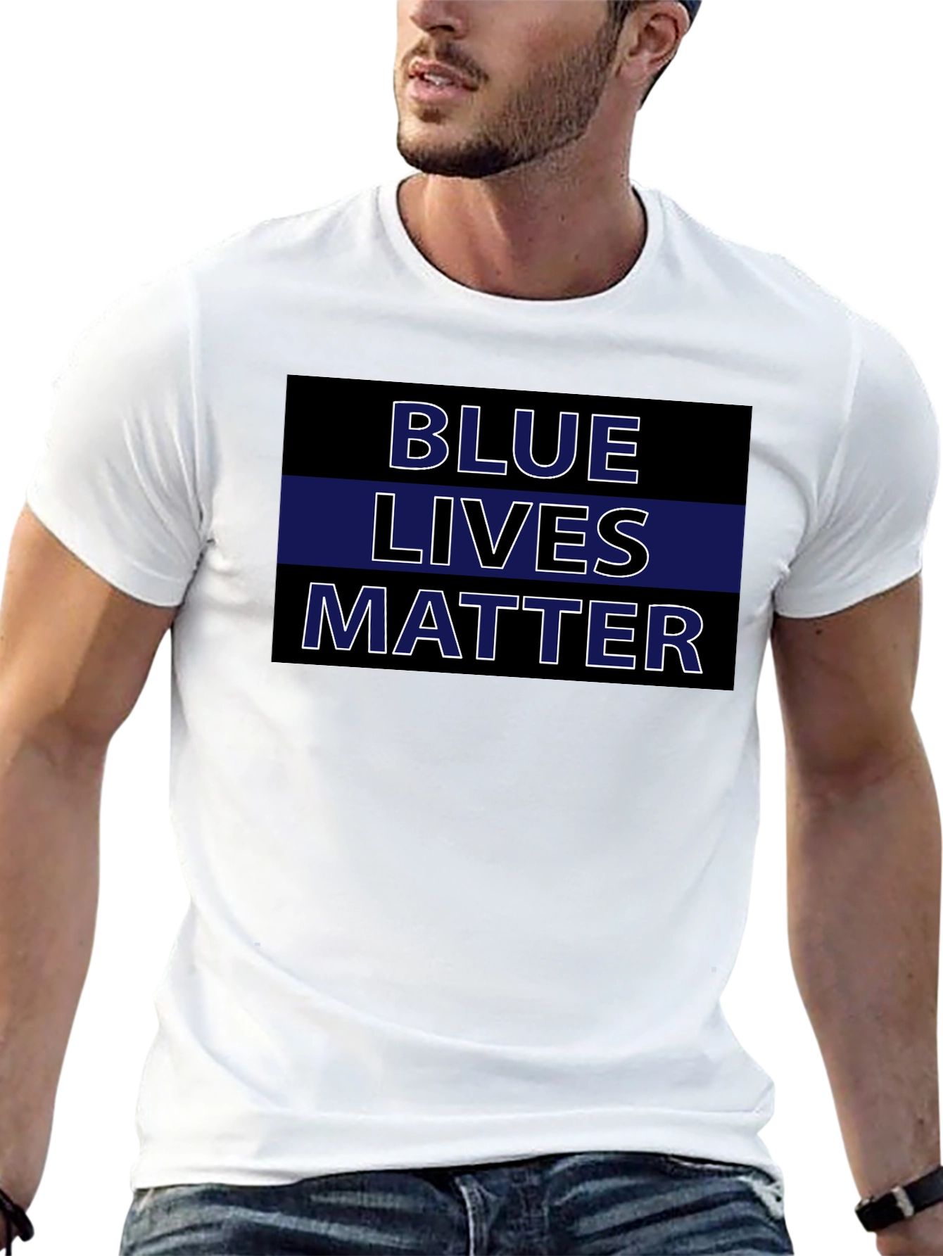 Blue Lives Matter T-Shirt - Black