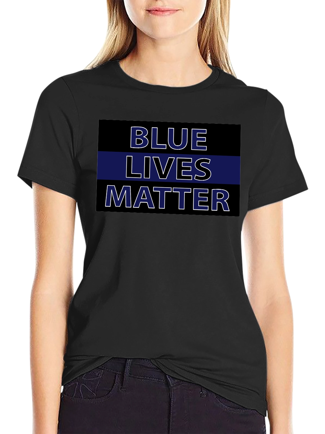 Blue Lives Matter T-Shirt - Black