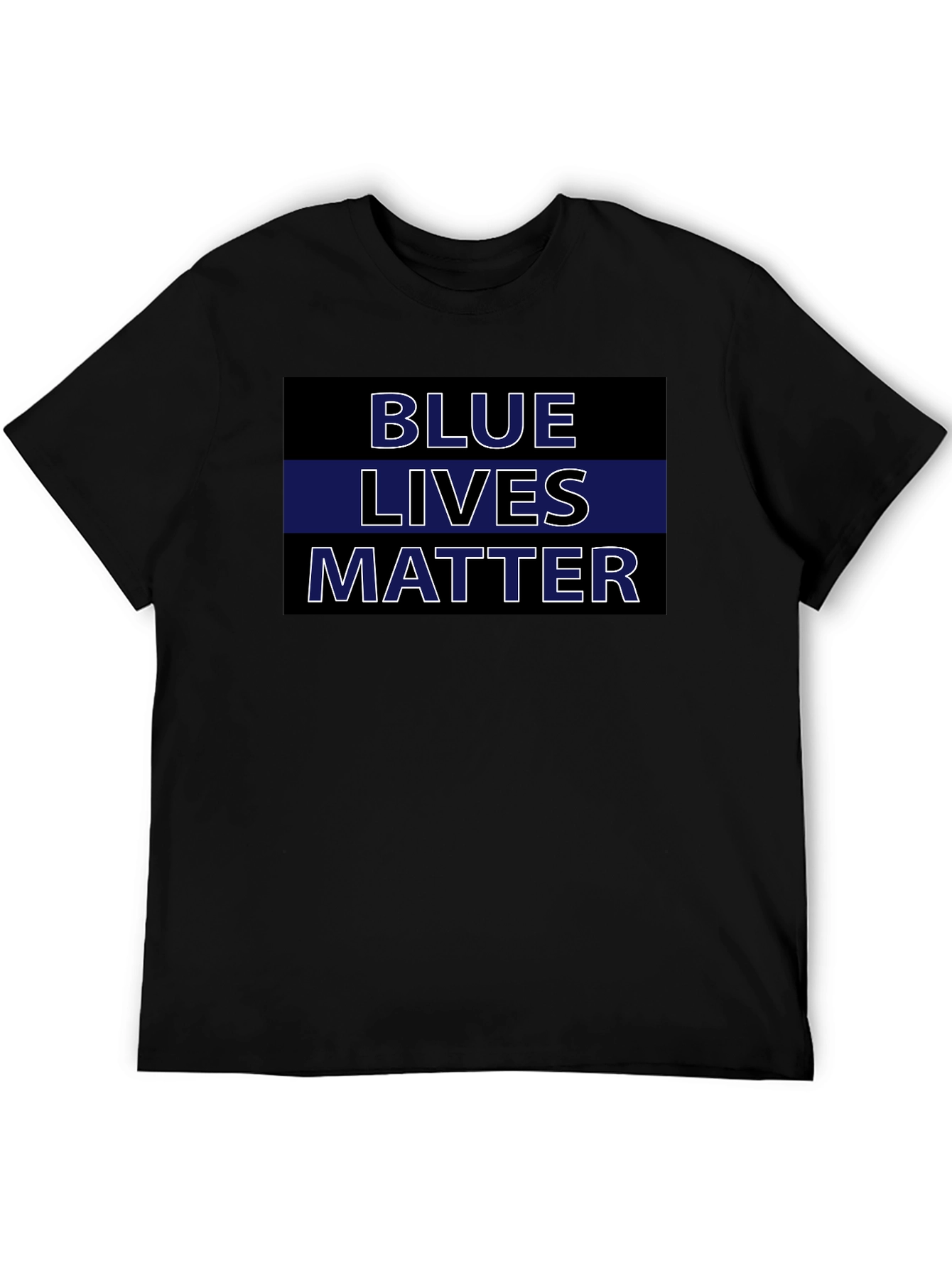 Blue Lives Matter T-Shirt - Black