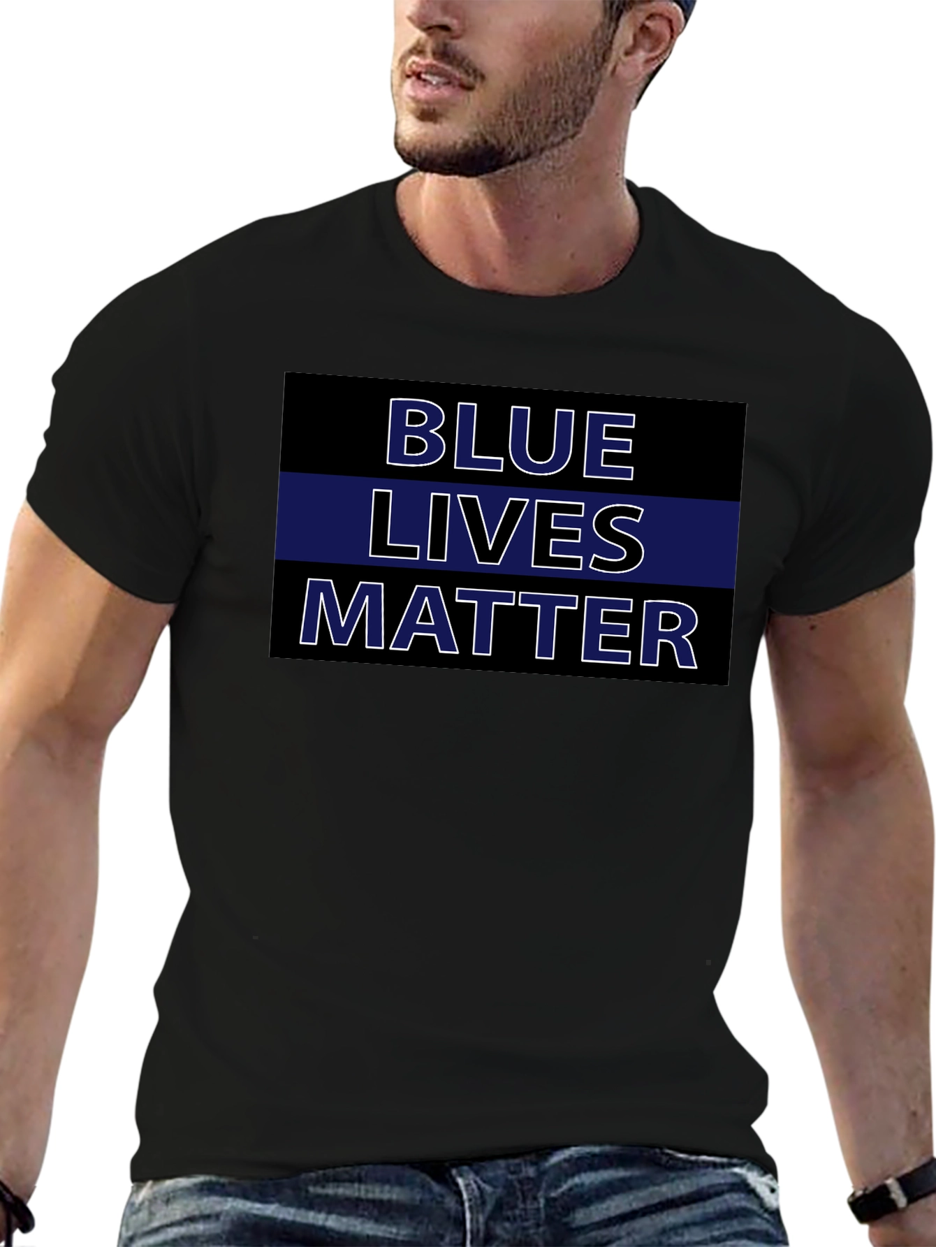 Blue Lives Matter T-Shirt - Black