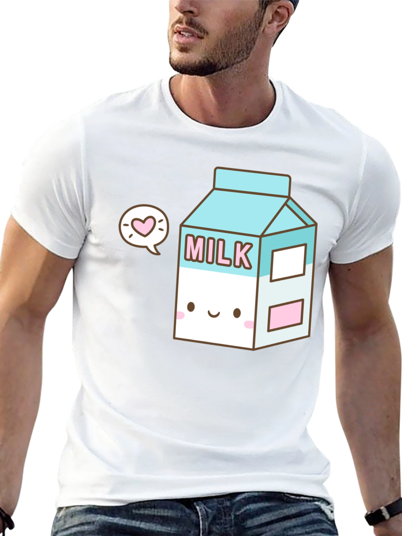 Kawaii Milk Carton T-Shirt - Cute & Unique Design