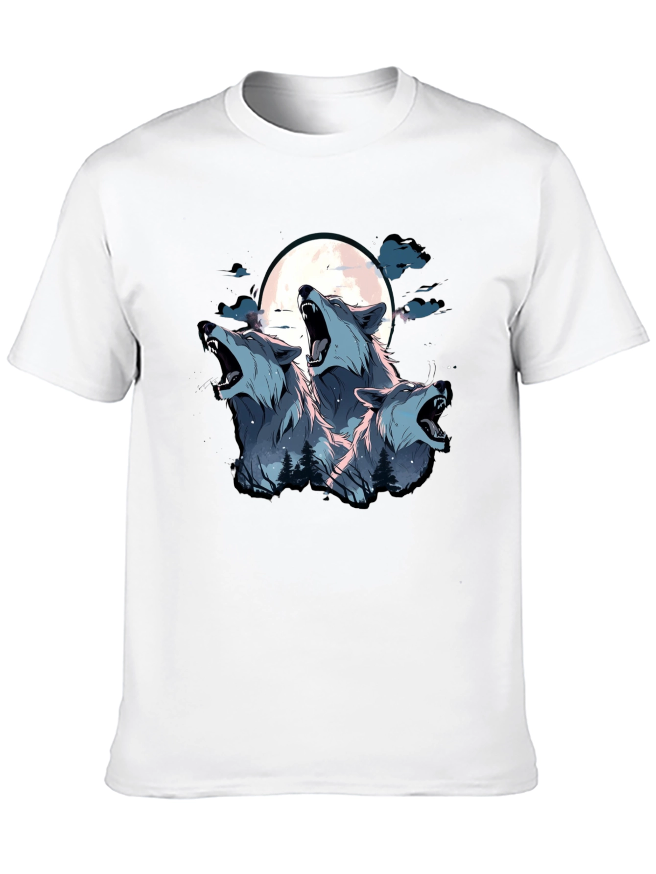 Three Wolf Moon Graphic Tee - Black