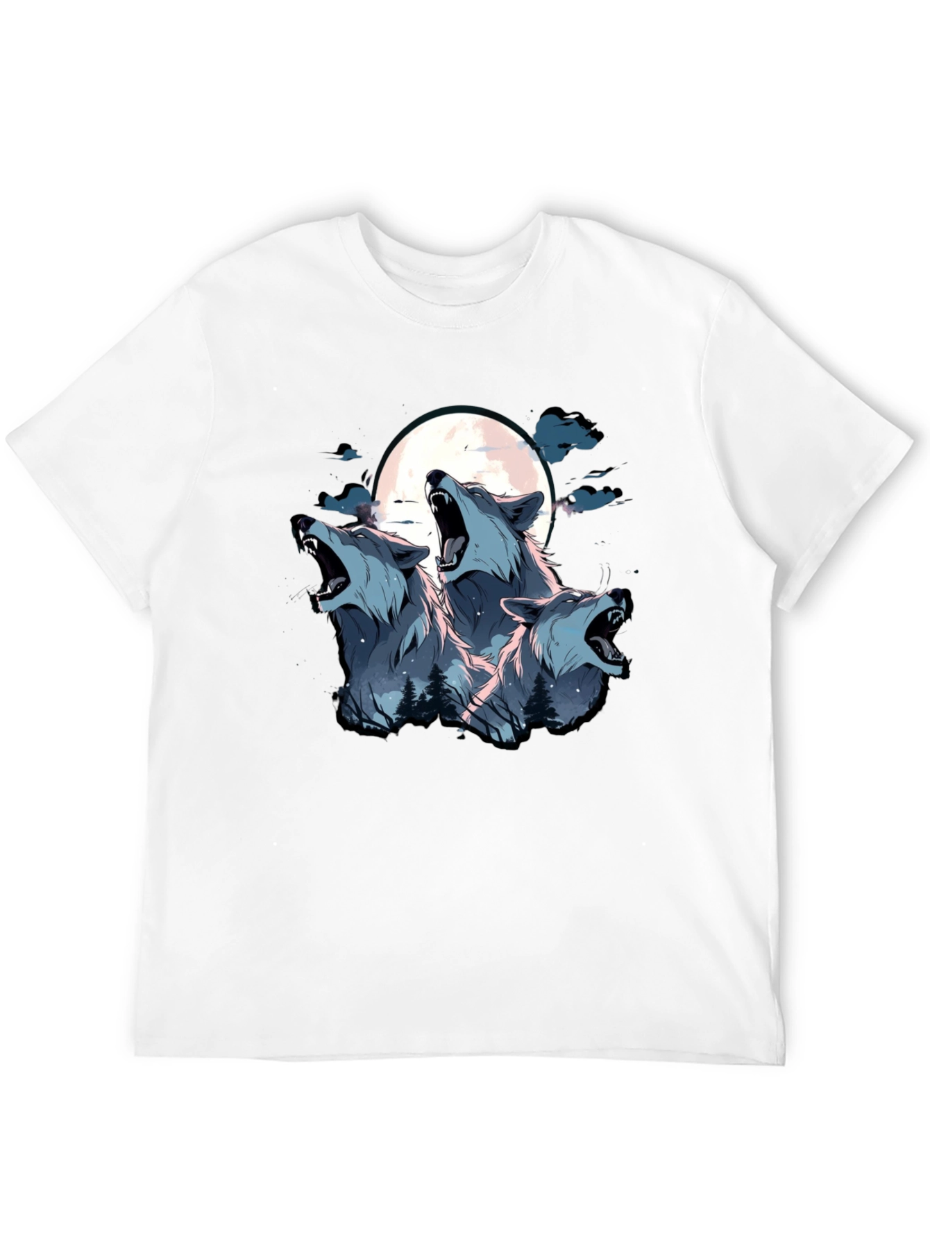 Three Wolf Moon Graphic Tee - Black