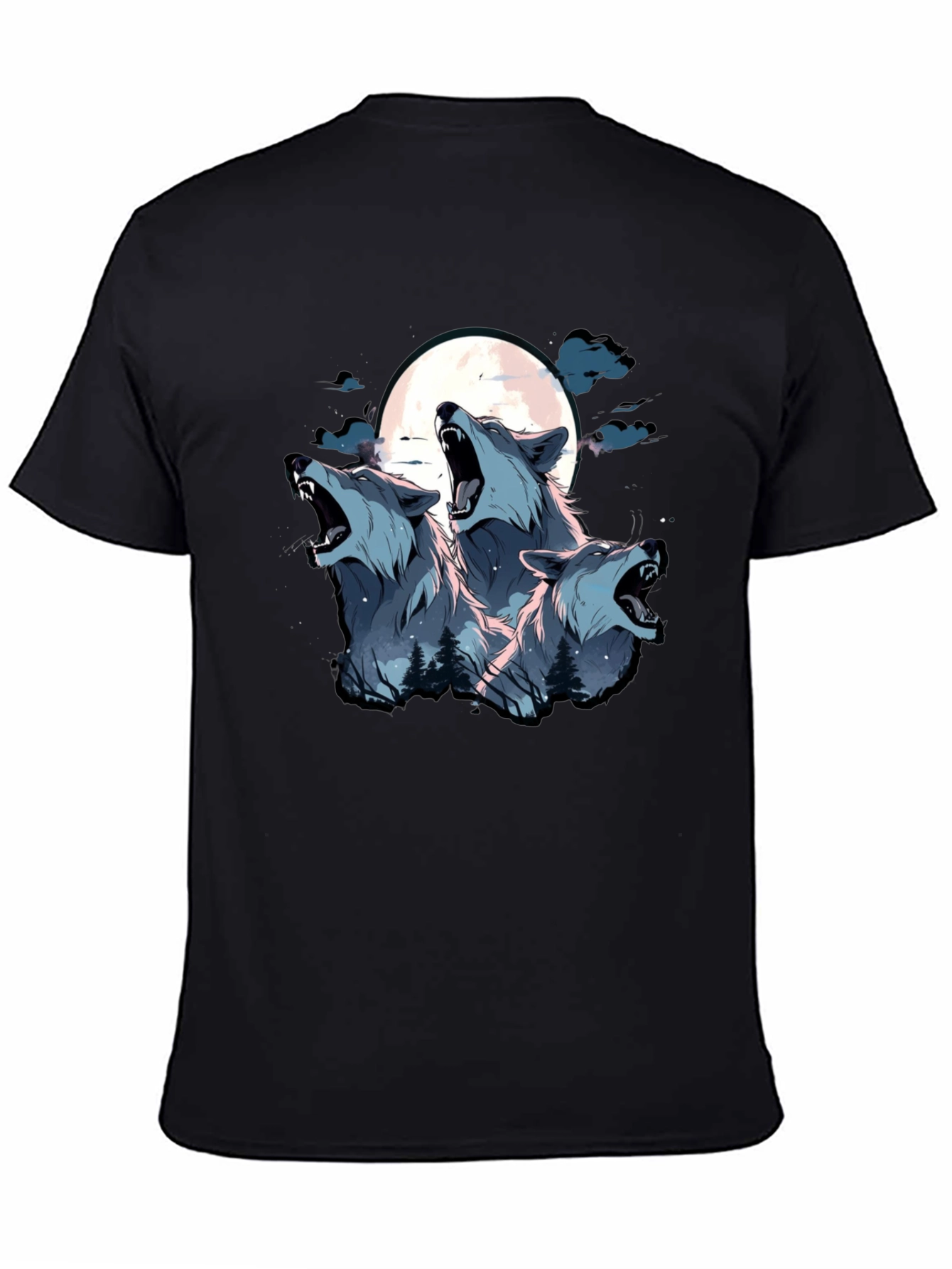 Three Wolf Moon Graphic Tee - Black