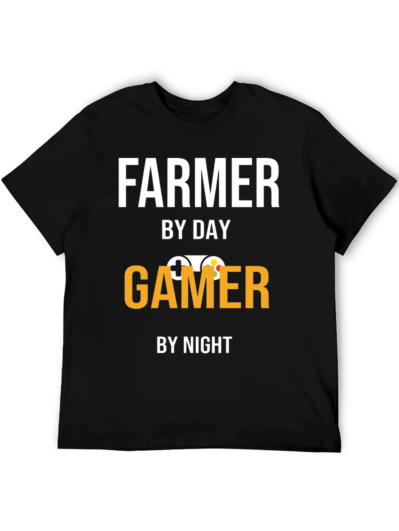 Farmer By Day Gamer By Night Graphic T-Shirt