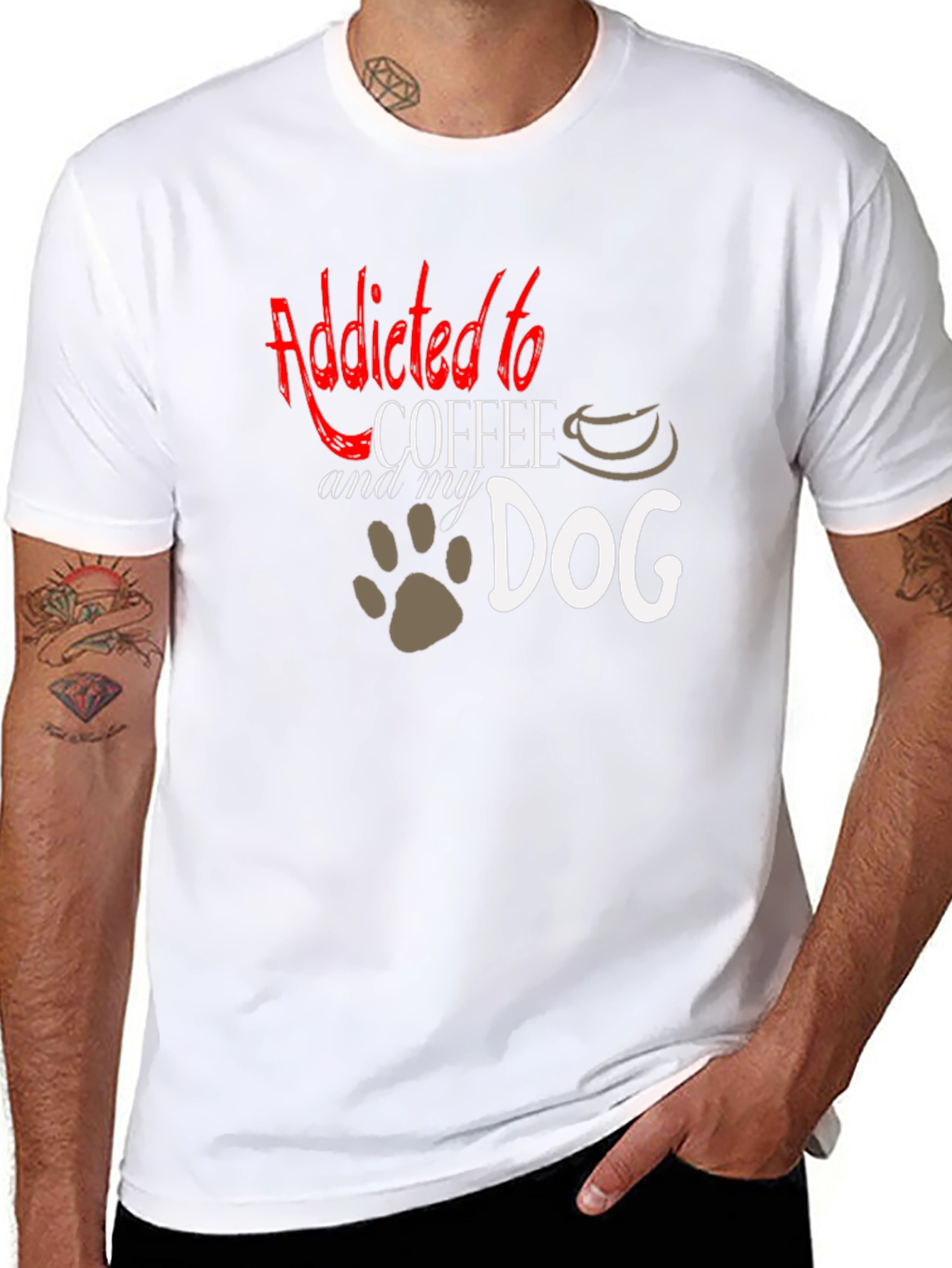 Addicted to Coffee and My Dog T-Shirt