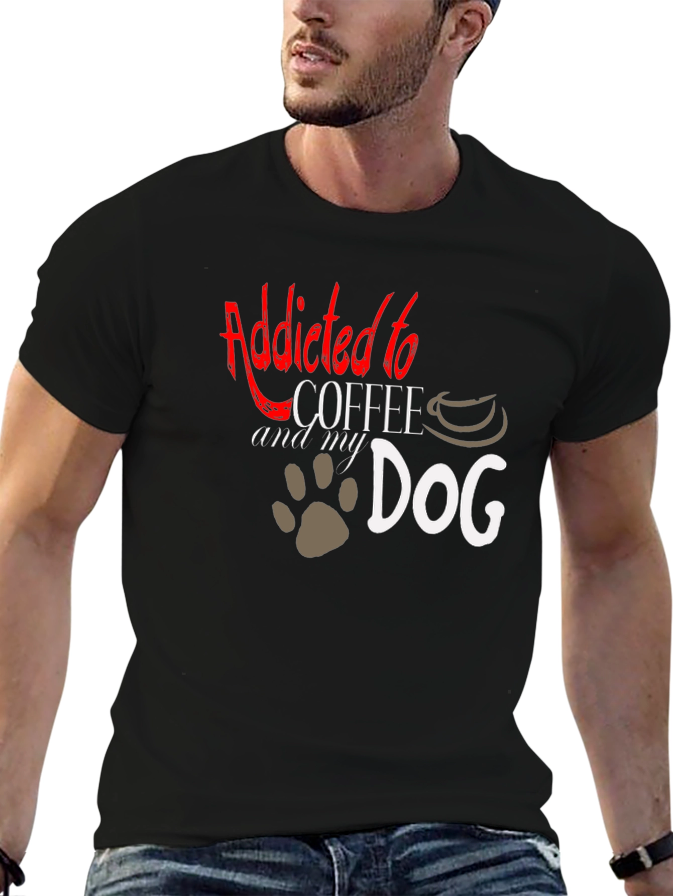 Addicted to Coffee and My Dog T-Shirt