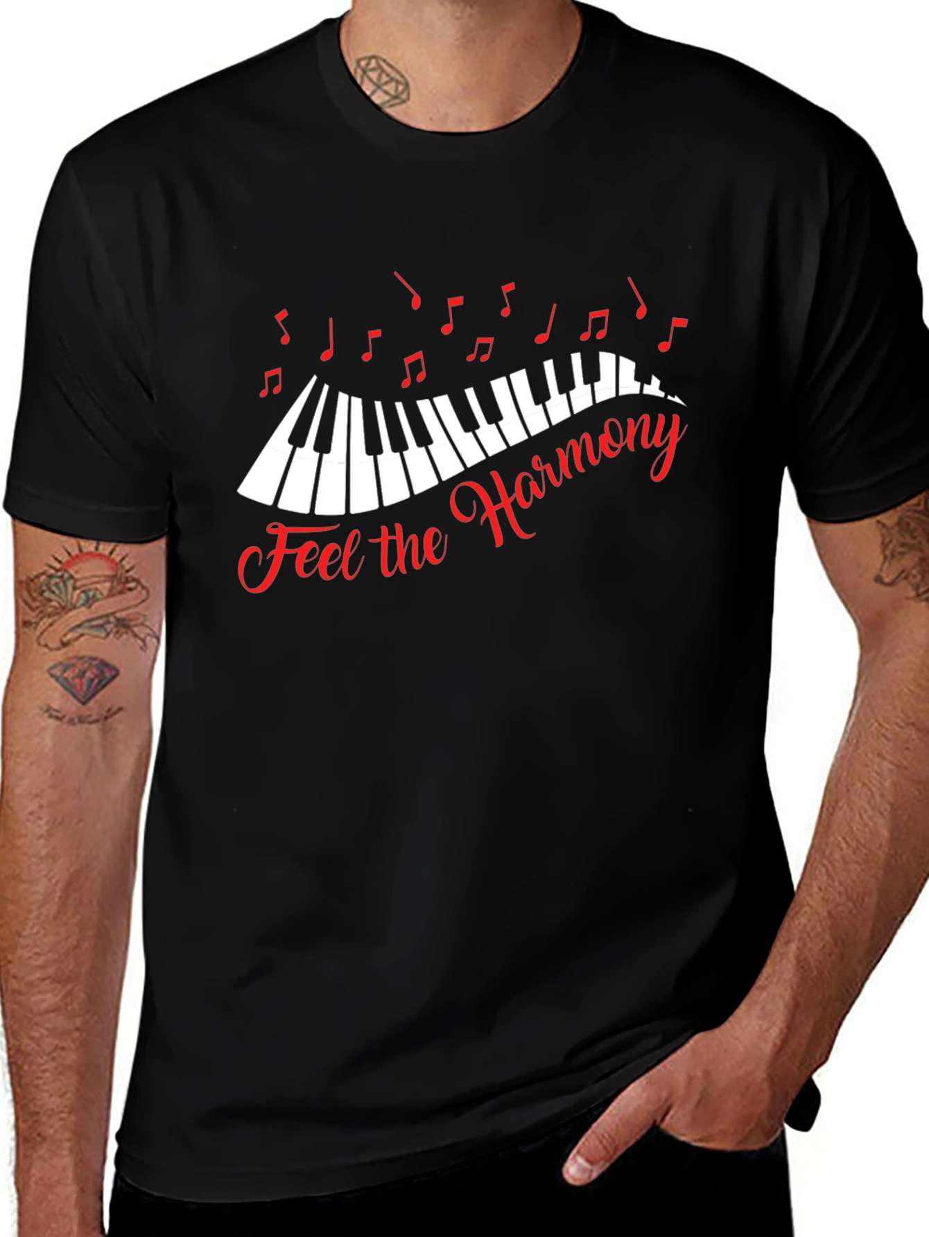 Feel the Harmony Black T-Shirt