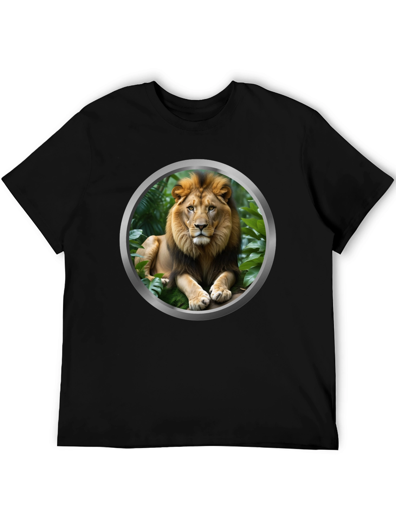 Lion Graphic Tee - Mens Black T-Shirt