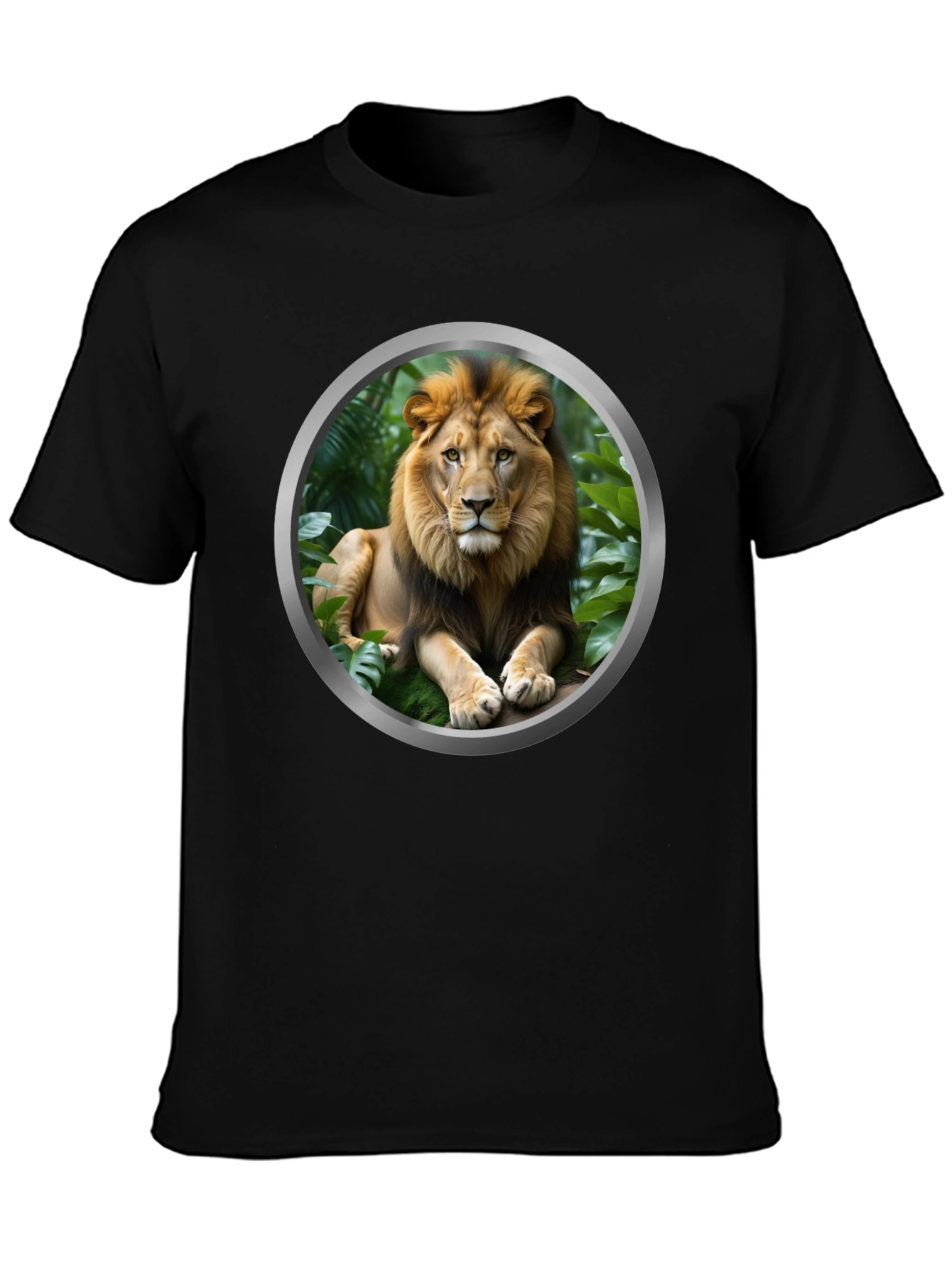 Lion Graphic Tee - Mens Black T-Shirt
