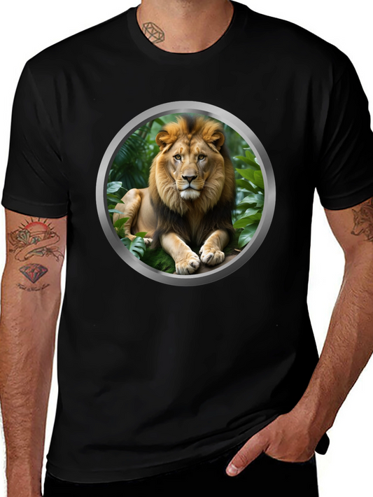 Lion Graphic Tee - Mens Black T-Shirt