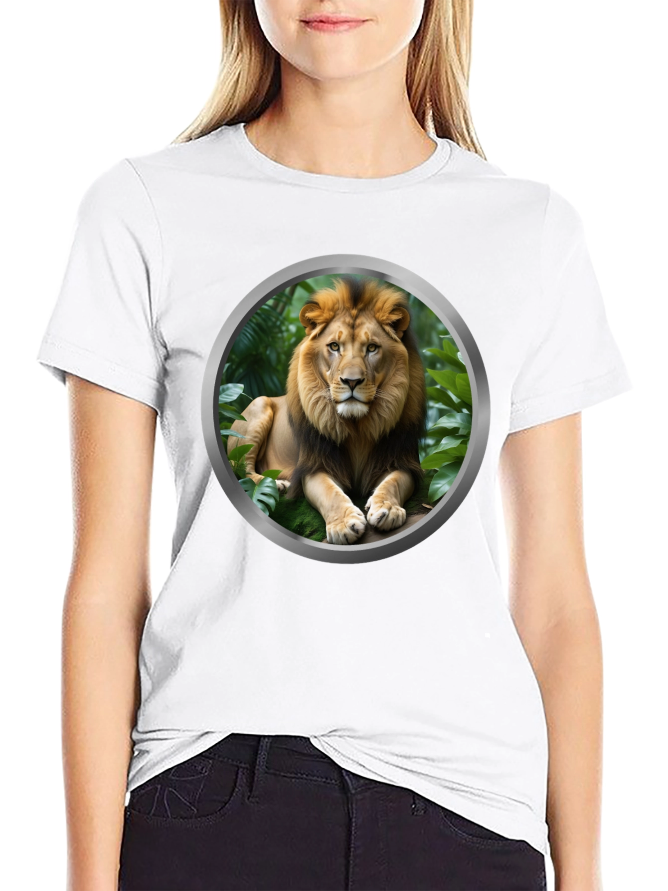 Lion Graphic Tee - Mens Black T-Shirt
