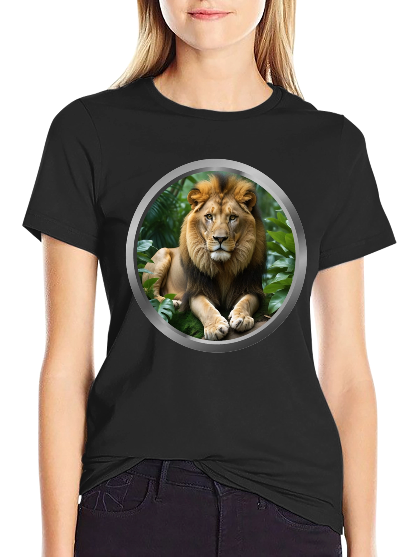 Lion Graphic Tee - Mens Black T-Shirt