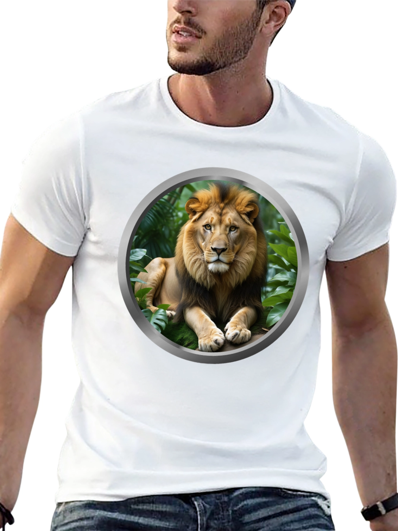 Lion Graphic Tee - Mens Black T-Shirt