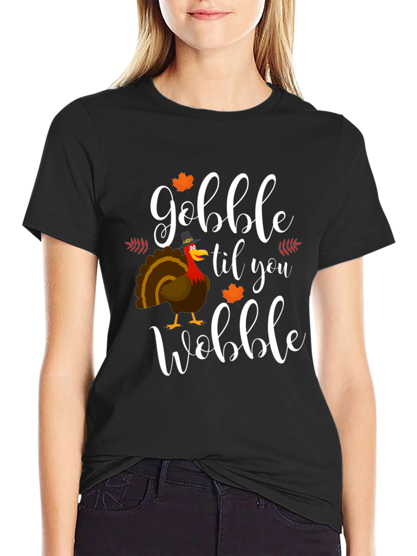 Gobble Til You Wobble Thanksgiving T-Shirt