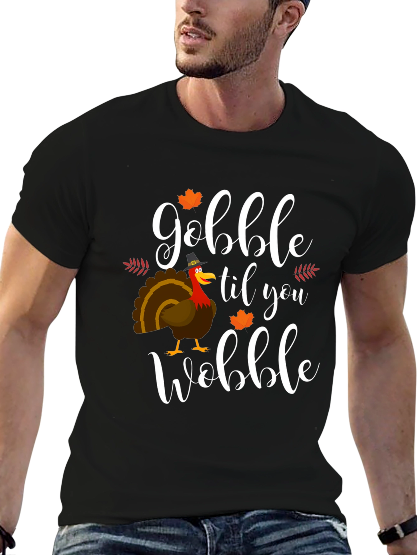 Gobble Til You Wobble Thanksgiving T-Shirt