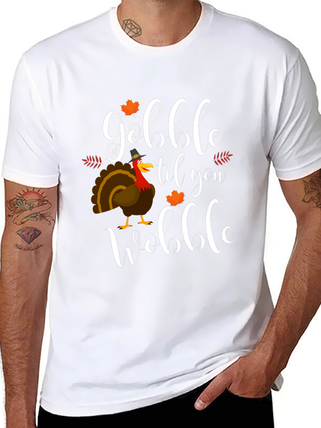 Gobble Til You Wobble Thanksgiving T-Shirt
