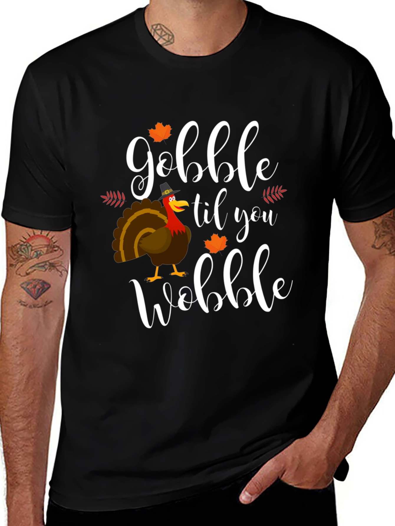 Gobble Til You Wobble Thanksgiving T-Shirt