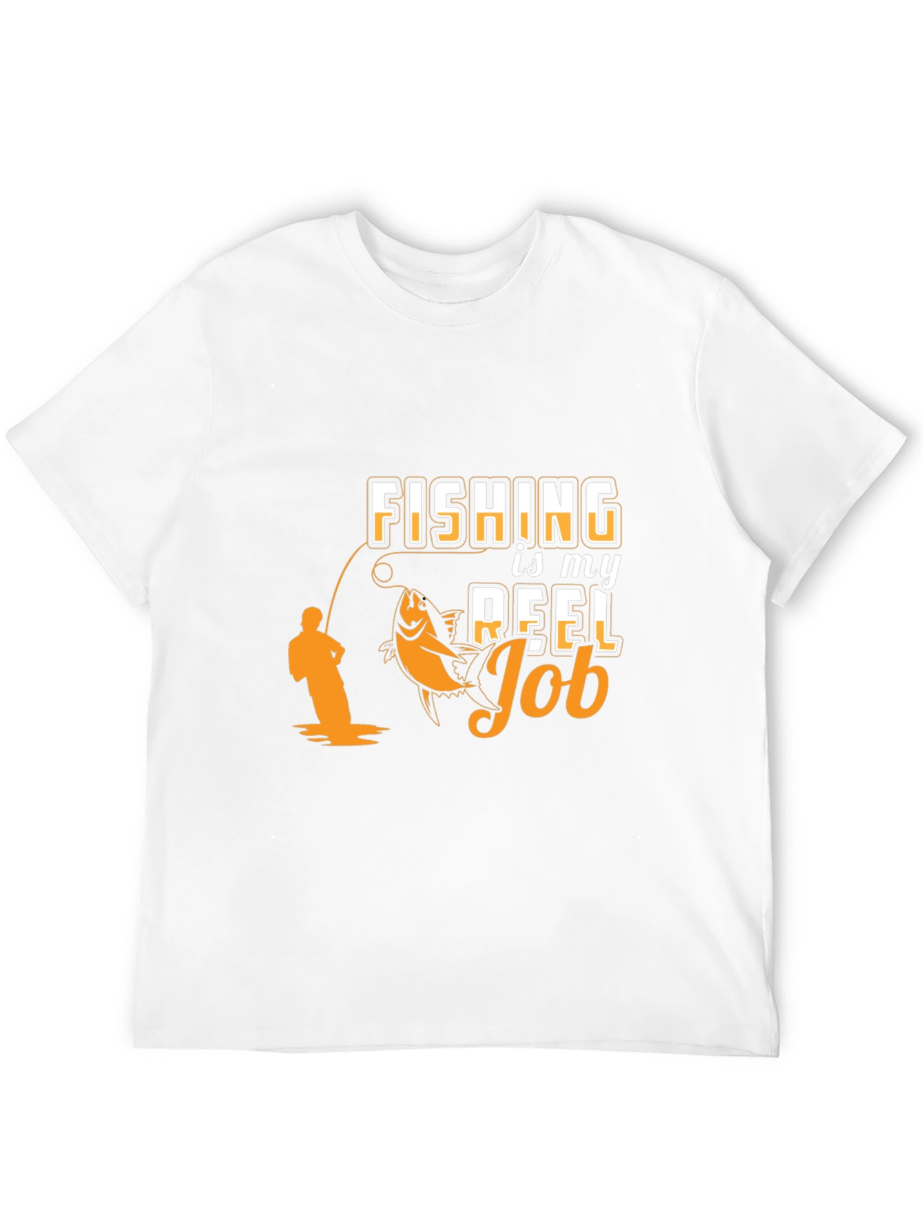 Fishing is my Reel Job Black T-Shirt