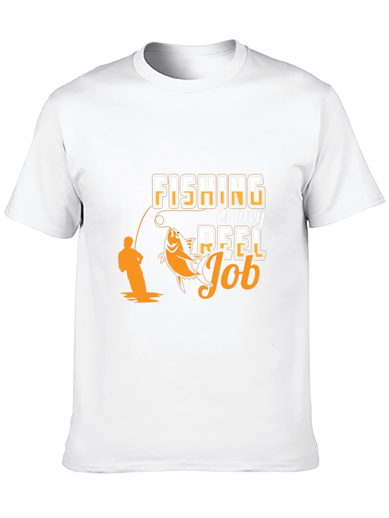 Fishing is my Reel Job Black T-Shirt