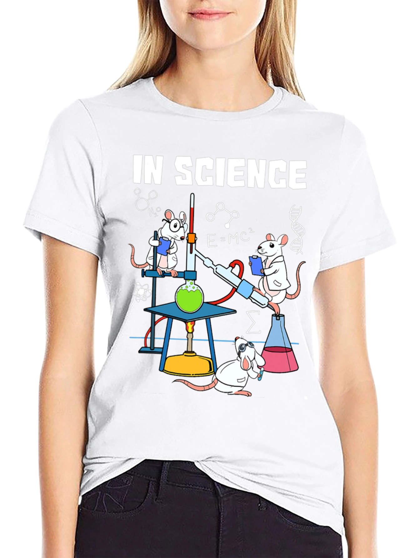 Science Rat T-Shirt - Black Cotton Blend Tee