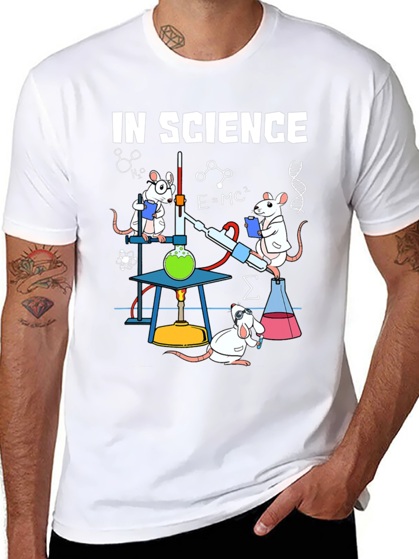 Science Rat T-Shirt - Black Cotton Blend Tee