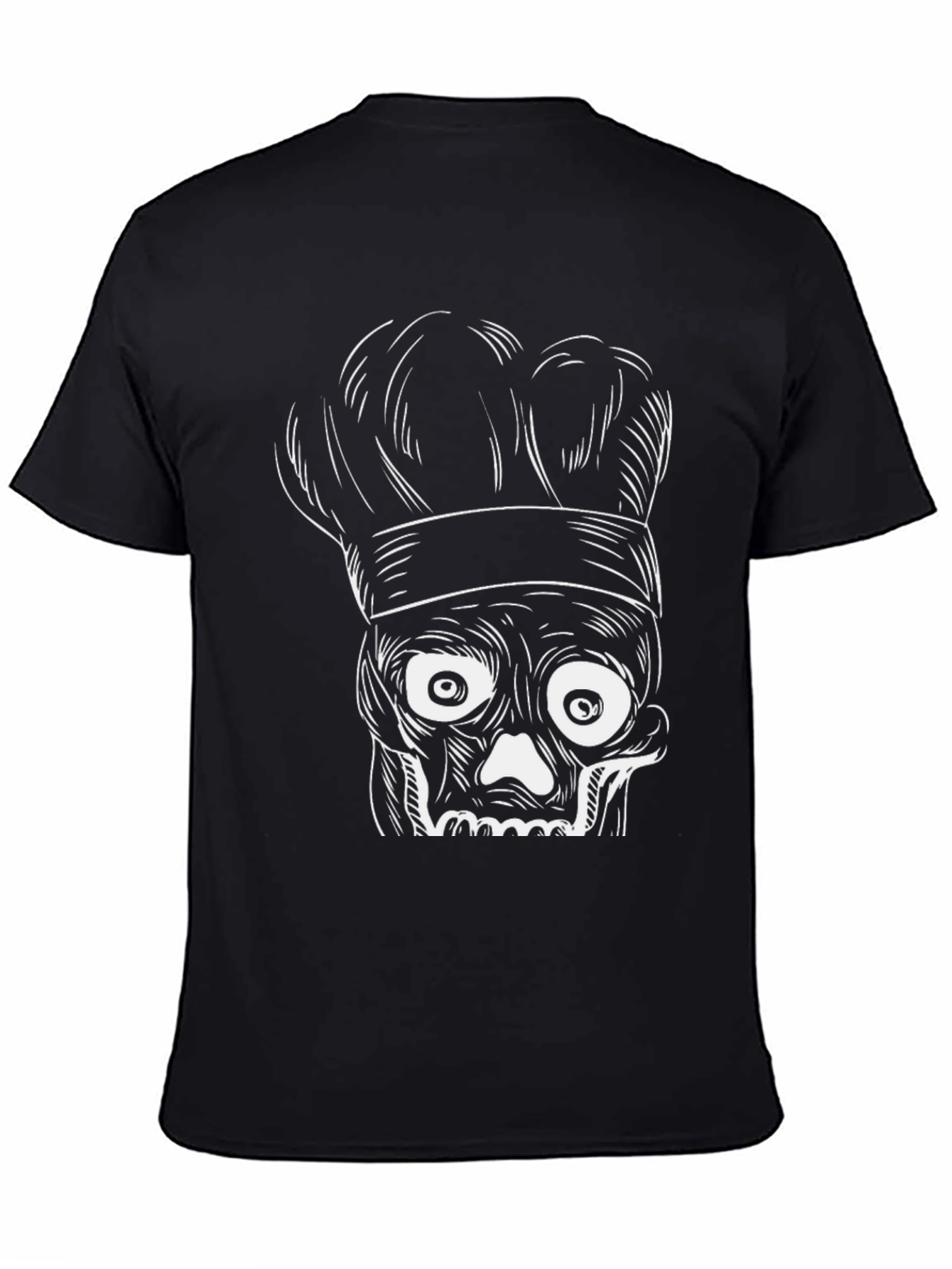 Chef Skull Graphic T-Shirt - Black
