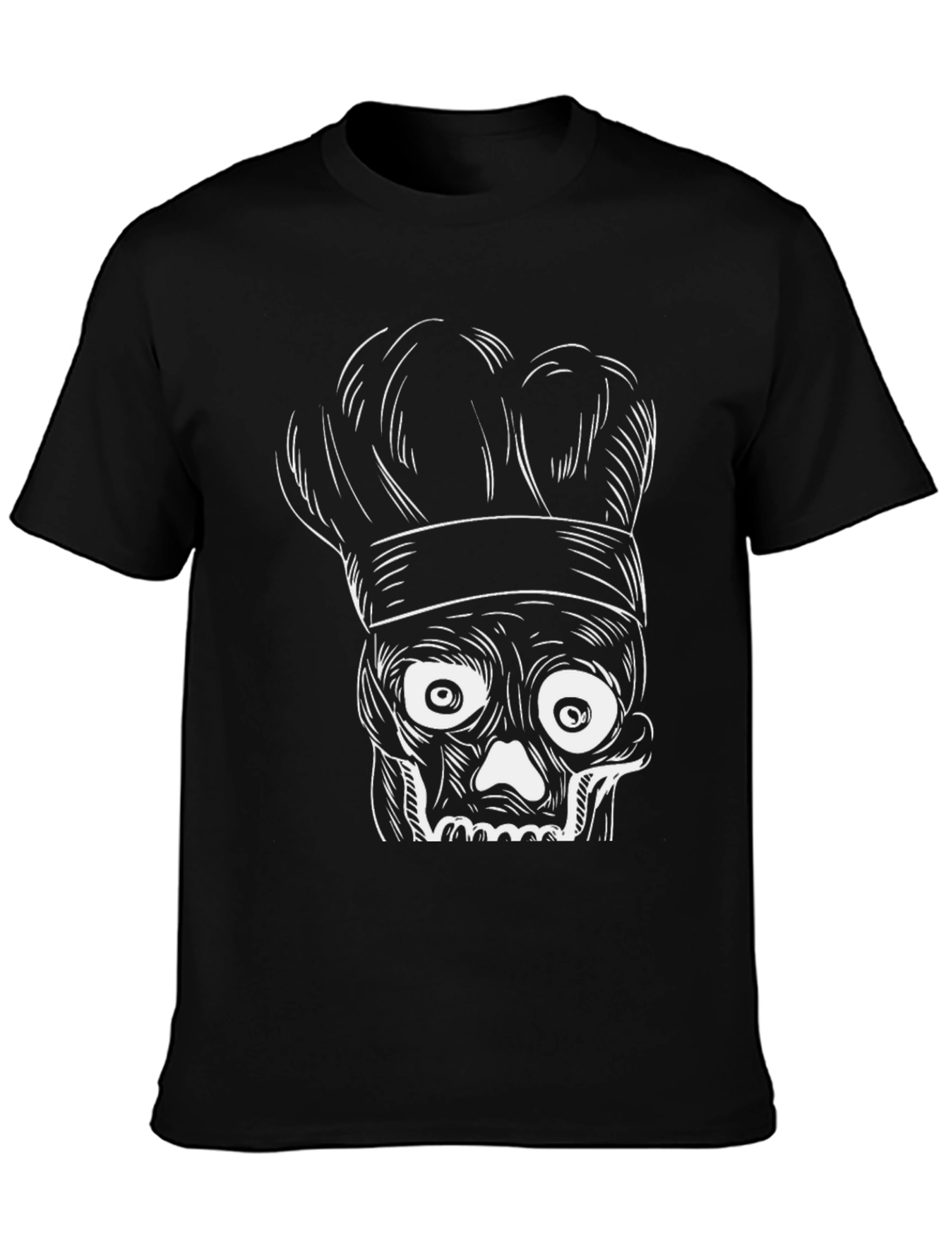 Chef Skull Graphic T-Shirt - Black