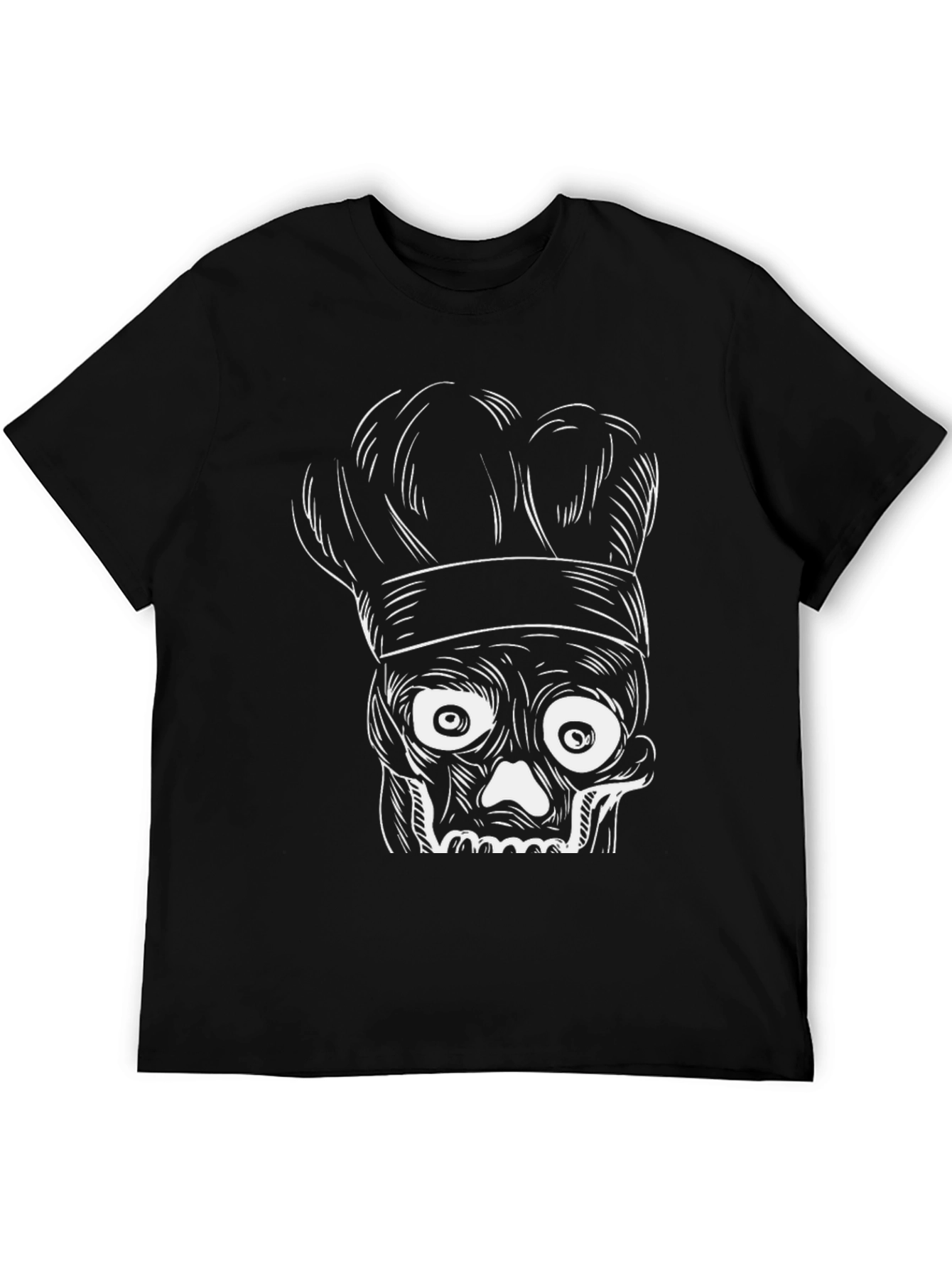 Chef Skull Graphic T-Shirt - Black
