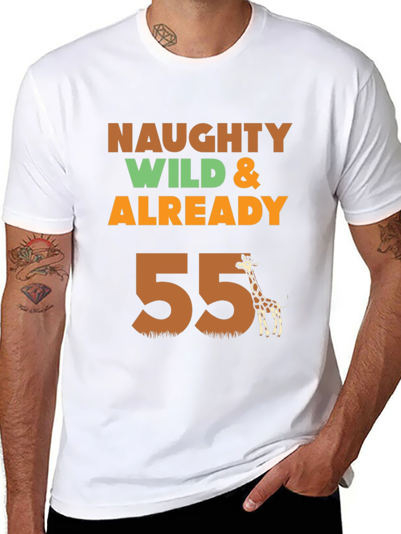 Naughty Wild & Already 55 Giraffe T-Shirt