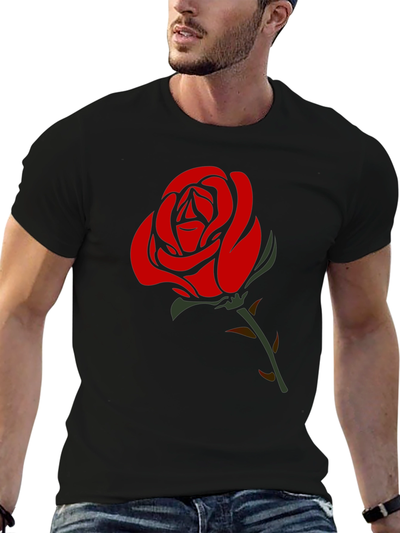 Rose Graphic Tee - Classic Style