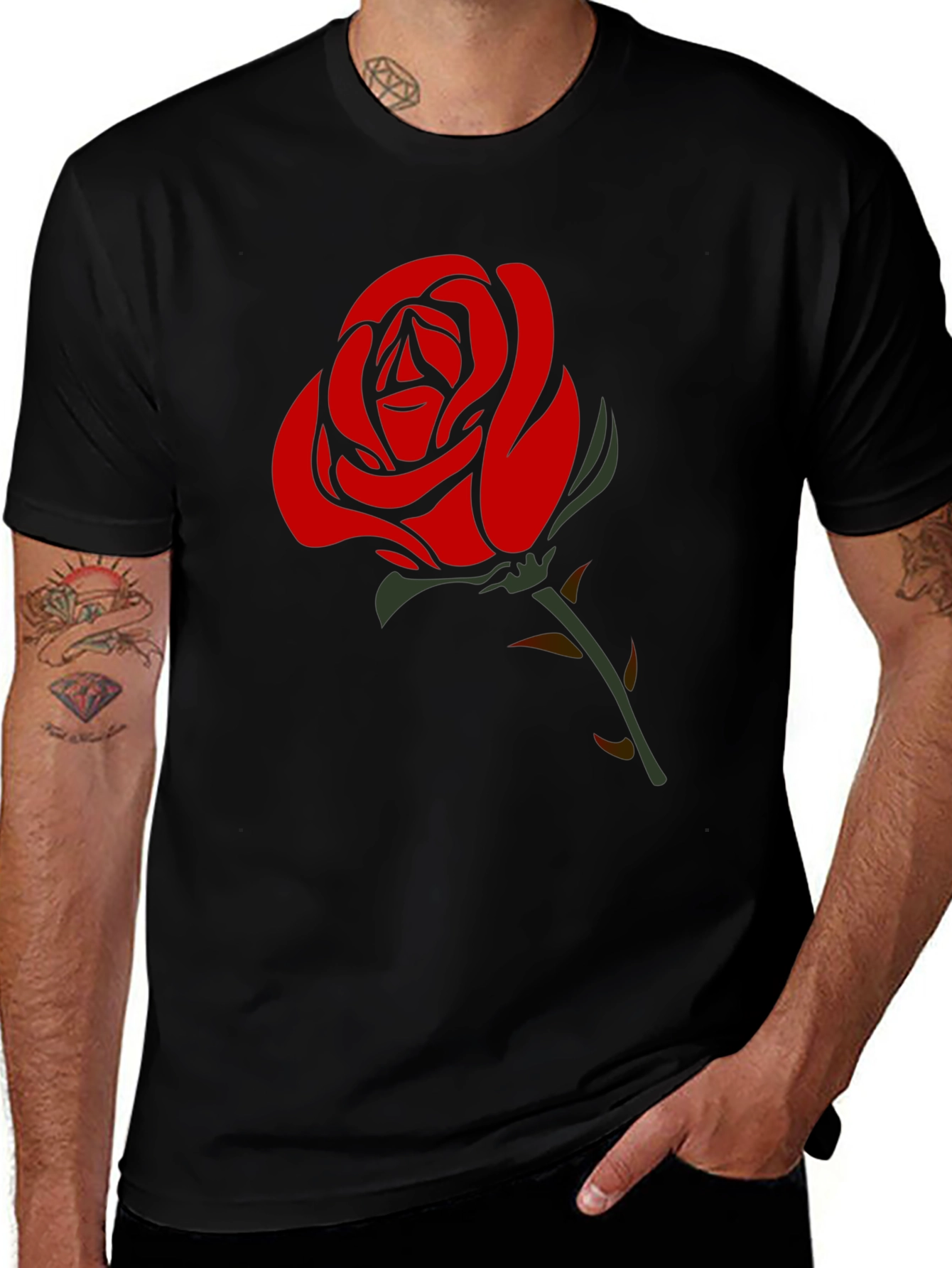 Rose Graphic Tee - Classic Style