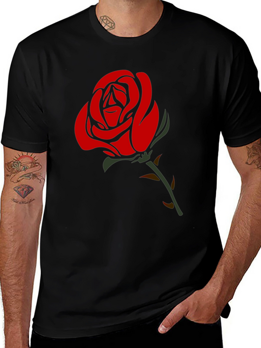 Rose Graphic Tee - Classic Style
