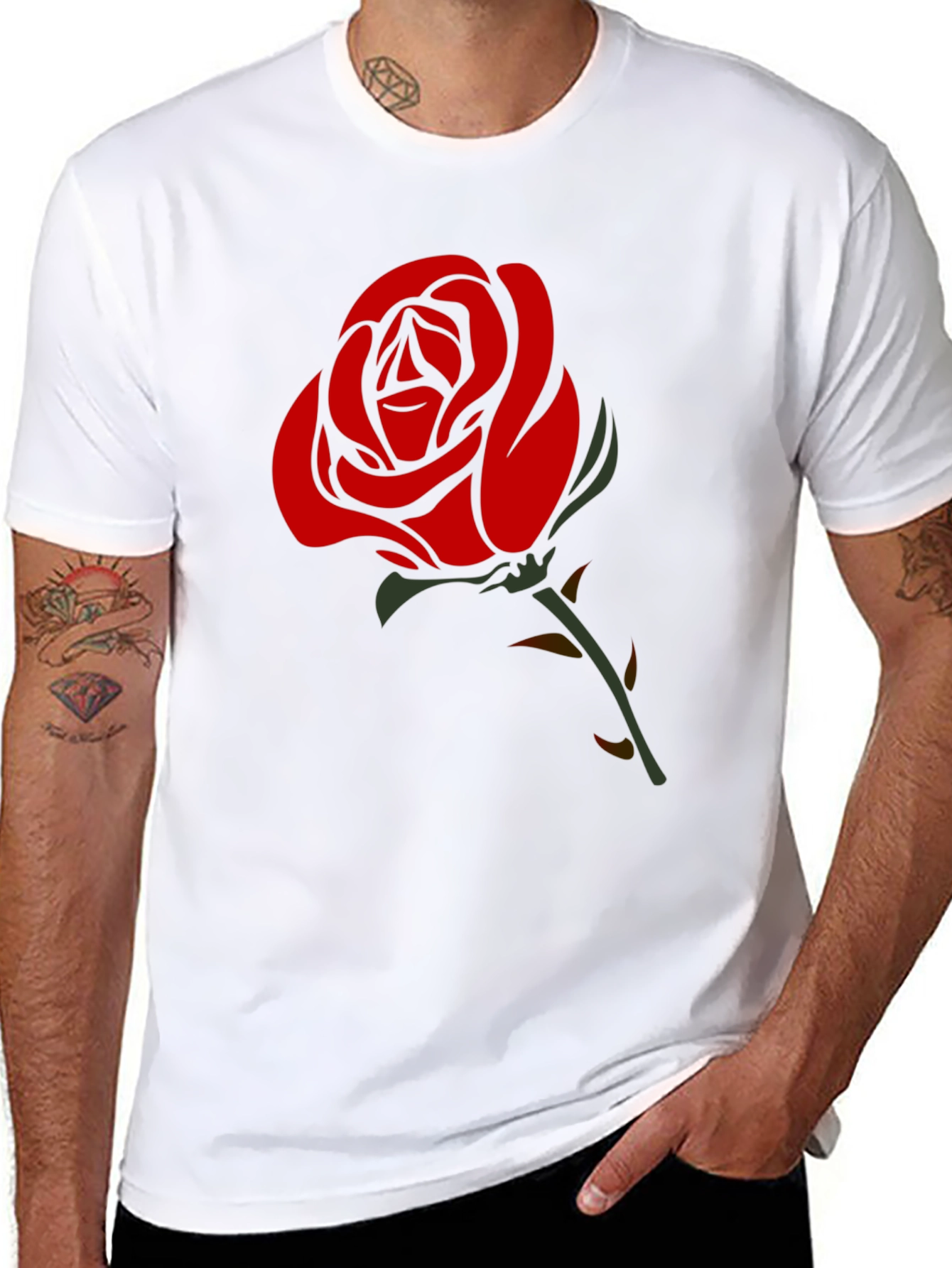 Rose Graphic Tee - Classic Style