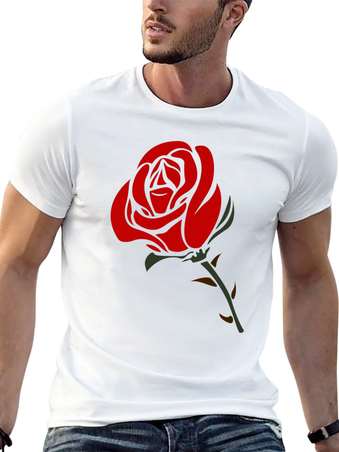 Rose Graphic Tee - Classic Style