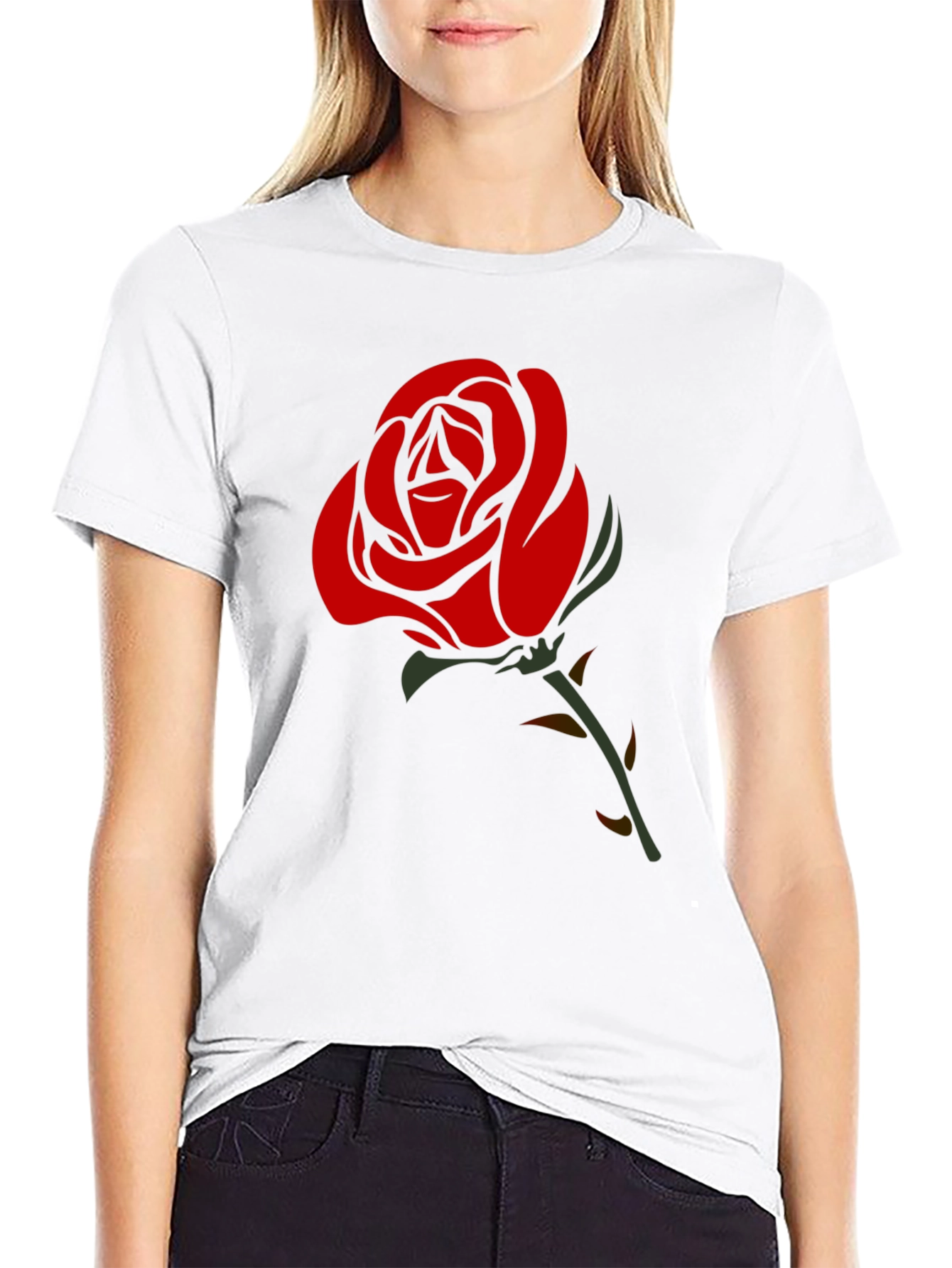 Rose Graphic Tee - Classic Style