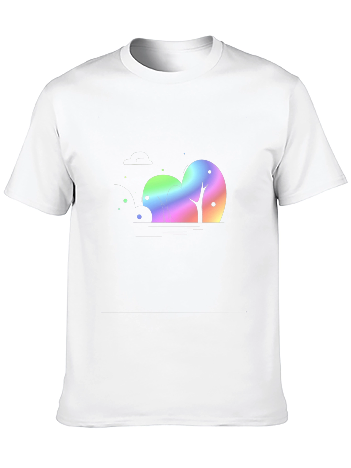Rainbow Trees Black T-Shirt