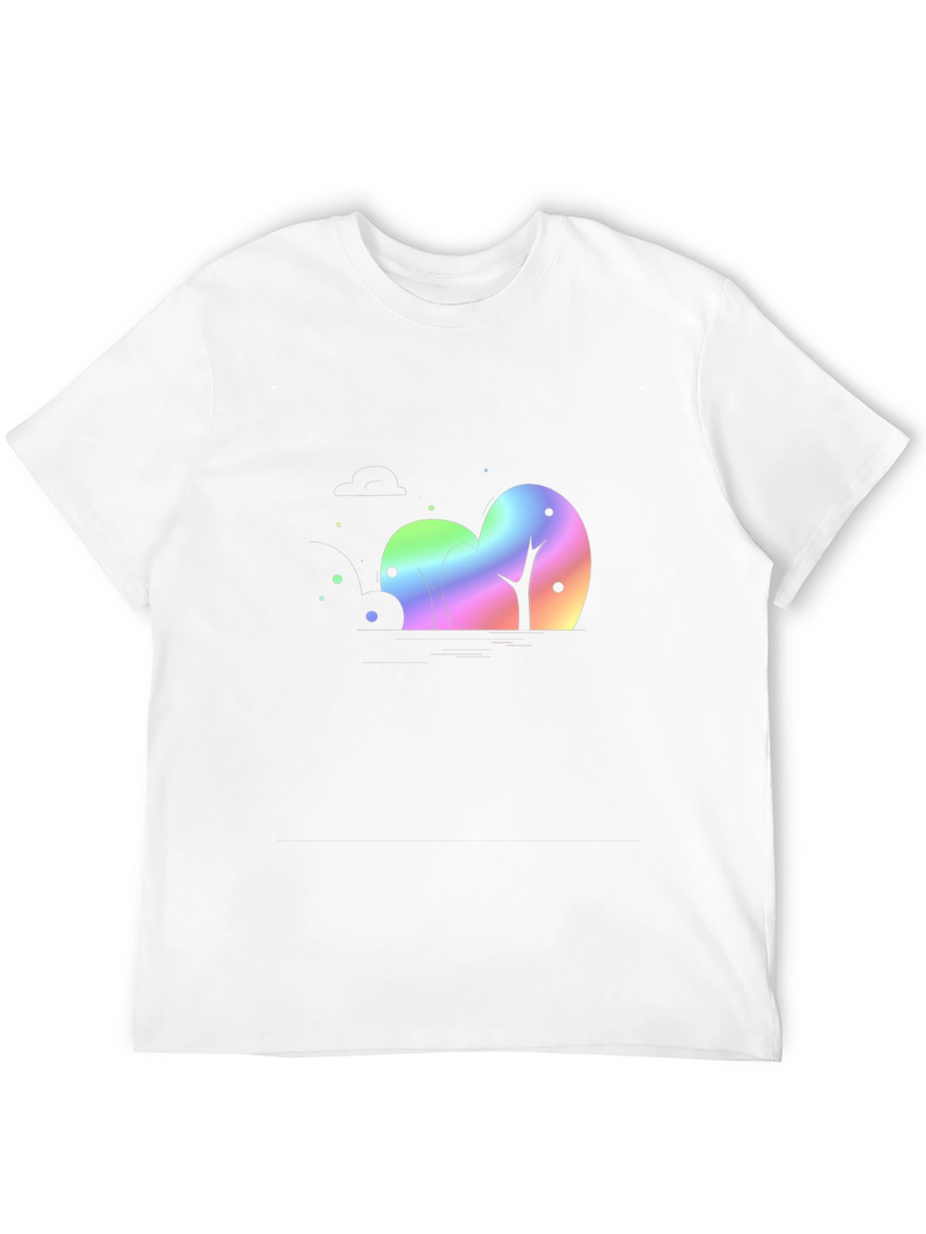 Rainbow Trees Black T-Shirt