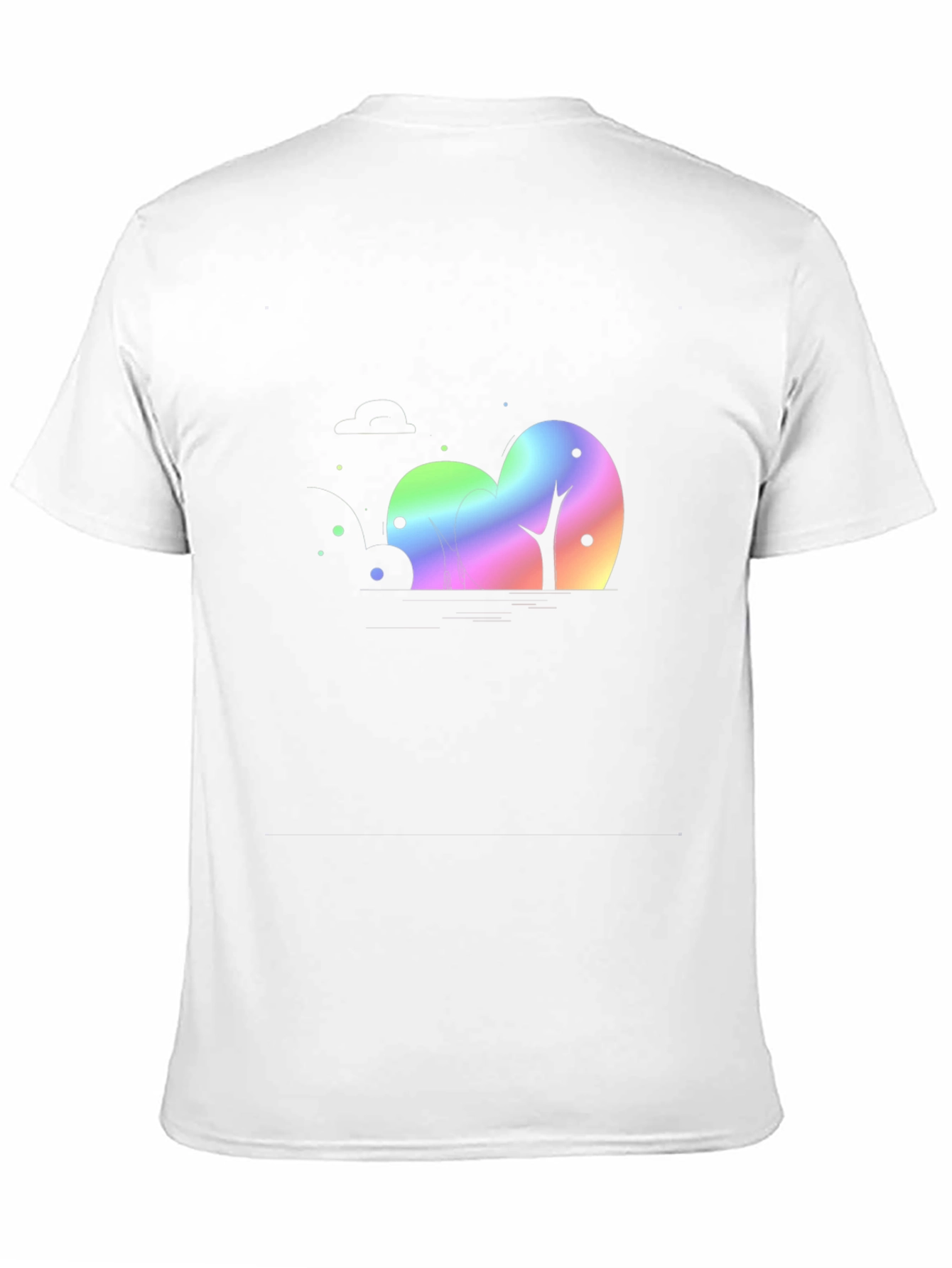 Rainbow Trees Black T-Shirt